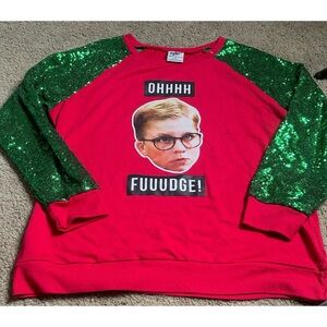 ORIGINAL DESIGN From A CHRISTMAS STORY MOVIE NWOT “OHHH FUDGE” Long Sleeved 2XL